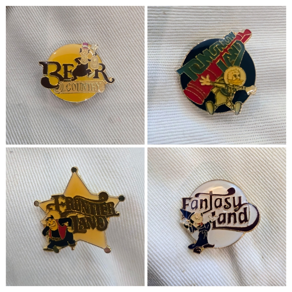 Vintage 1985 Disneyland 30th Anniversary Pin Set (4)